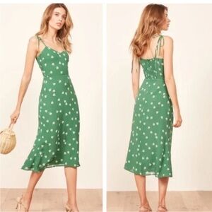 Reformation Emerald Floral Midi Dress